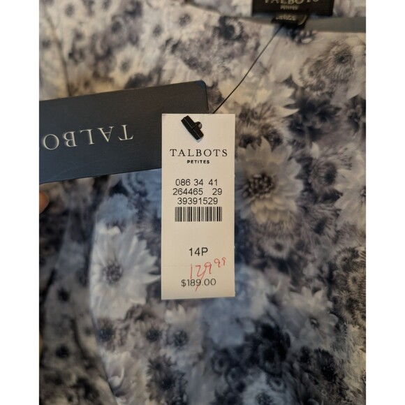 TALBOTS Petites Dress Ombre Floral Print Sheath Size 14P - Picture 10 of 10